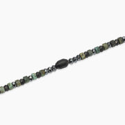Kidult Bracciale regolabile con ematite e turchese verde 831209